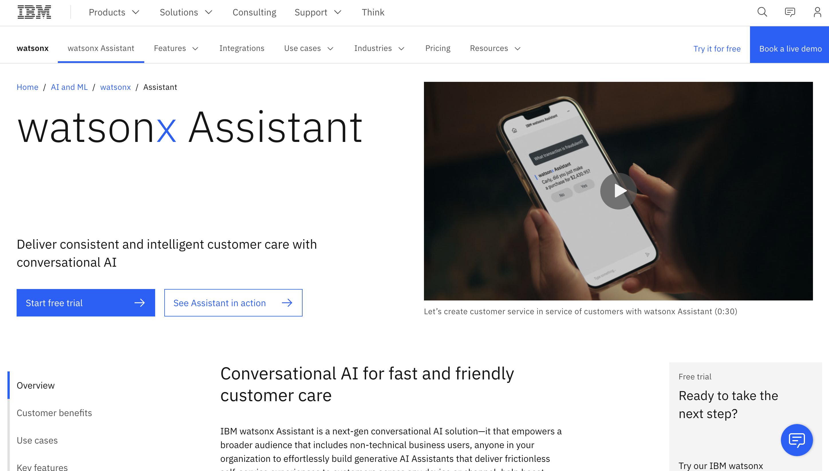 RaCRM IBM watsonx Assistant